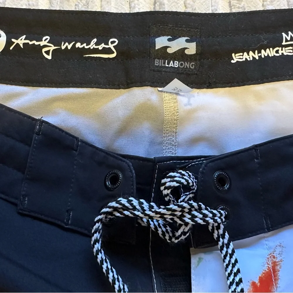 Billabong LAB x Andy Warhol + Jean-Michel Basquiat Board Shorts -‎ Size 33